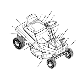 Decals Diagram and Parts List for 309001X08A 2009 Briggs and Stratton Lawn Tractor